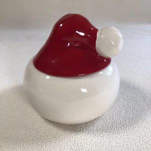 Pottery Barn Santa Hat Lidded Bowl 4.5"